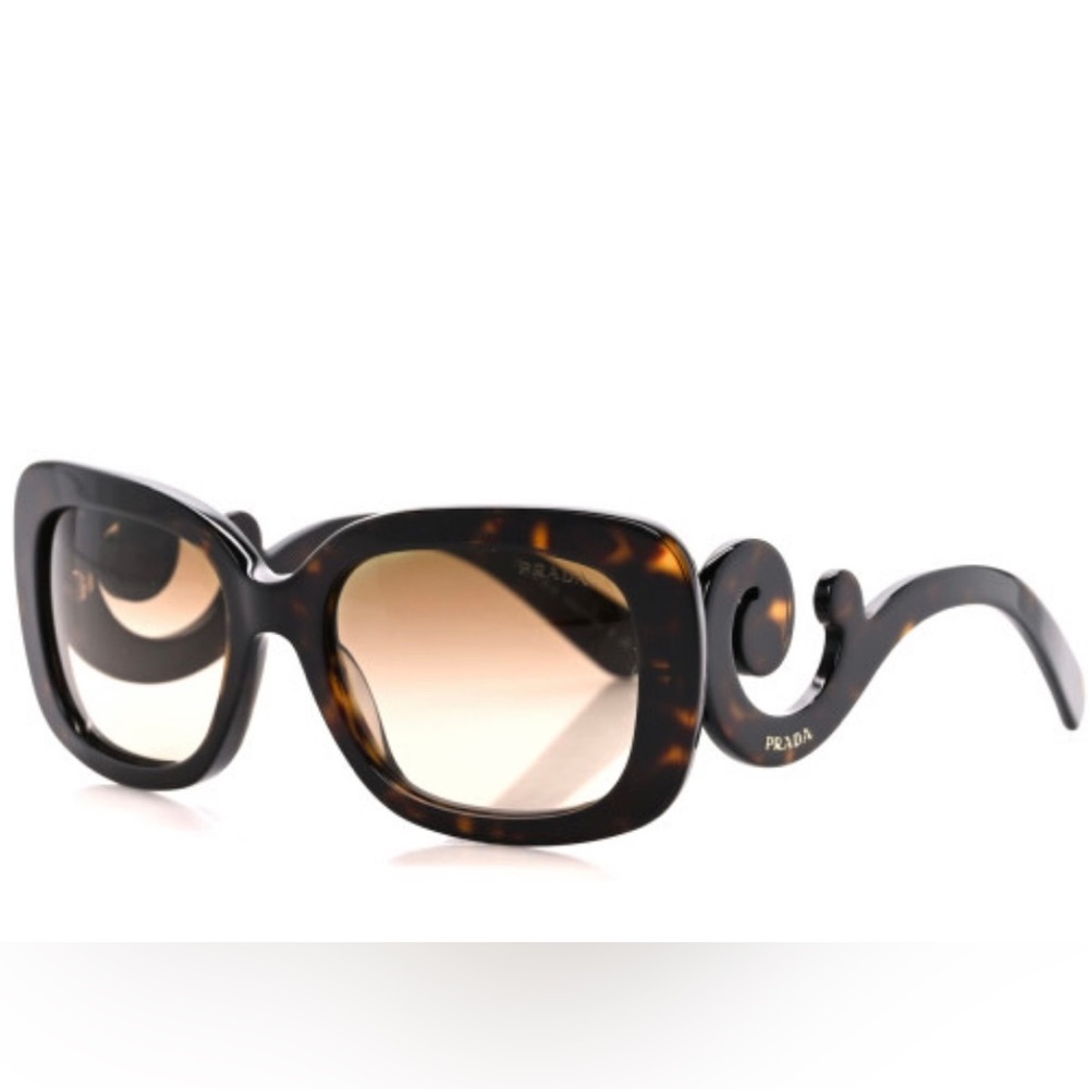 NEW Authentic PRADA 
Acetate Baroque Sunglasses SPR 27O Tortoise